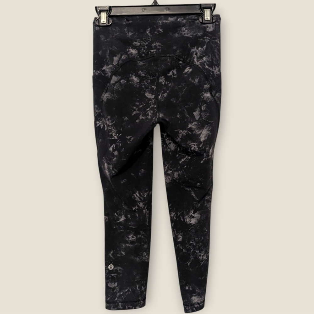 Lululemon Swift Speed High-Rise Crop 21" Aquila Black Multi Size 4